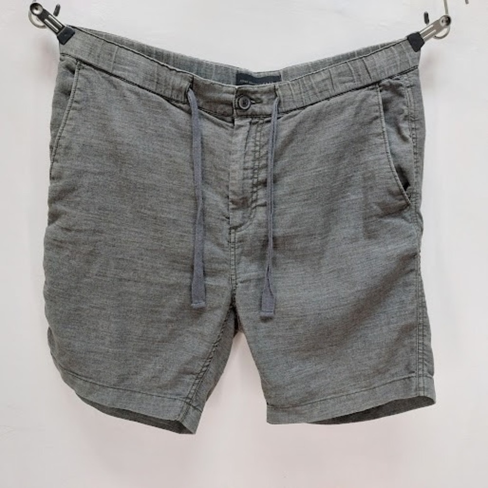 John Varvatos USA Shorts Men's 32 Grey Linen Blend Casual Summer Coastal
